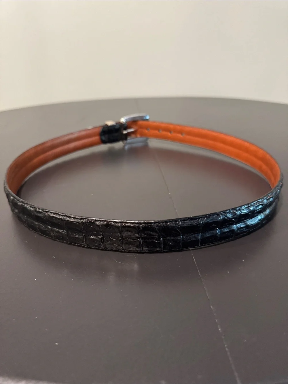 Torino South American Crocodile Belt
